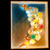 Homemade shell conch specimen decorative painting display photo frame handmade DIY night light moon gift - Image 5
