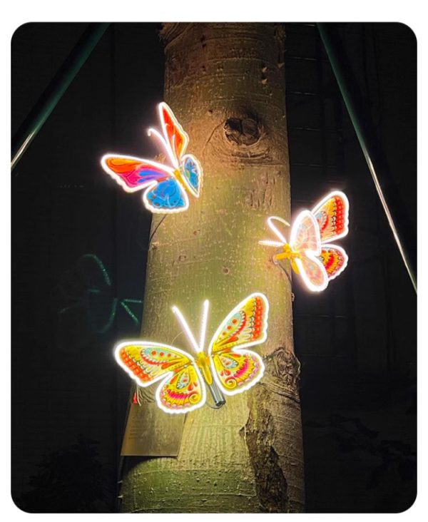 Solar luminous waterproof butterfly outdoor light dynamic butterfly light courtyard garden shopping mall hotel landscape setting light