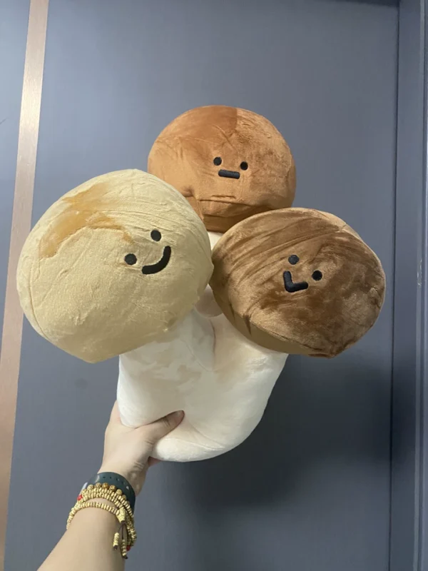 蟹味菇 毛绒公仔 抱枕 摆件 可爱蘑菇 靠枕 搞怪 午睡枕头沙发 - 图片 6