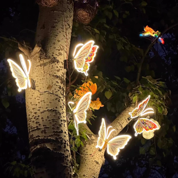 Solar luminous waterproof butterfly outdoor light dynamic butterfly light courtyard garden shopping mall hotel landscape setting light - Image 5
