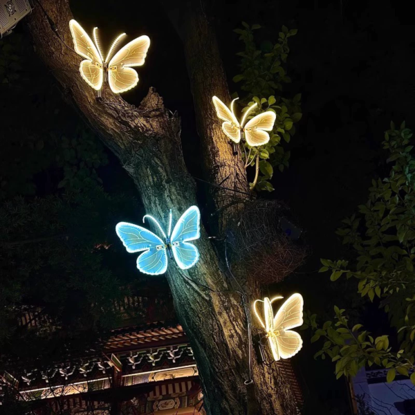 Solar luminous waterproof butterfly outdoor light dynamic butterfly light courtyard garden shopping mall hotel landscape setting light - Image 3