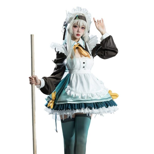 Honkai: Star Rail Firefly Maid Cosplay Costume – Fan-Made Outfit for Women - Image 2