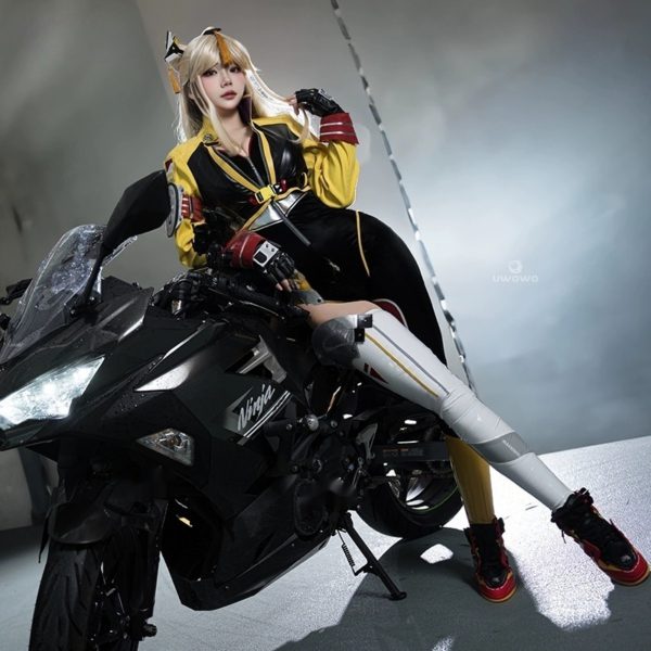 Genshin Impact Ningguang Racing Suit Cosplay Costume – Full Set for Women (Fan-Made)