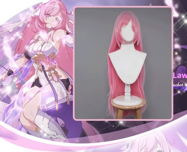 Honkai Impact 3rd Elysia Herrscher of Human: Ego Cosplay Wig – Pink Long Hair Accessory