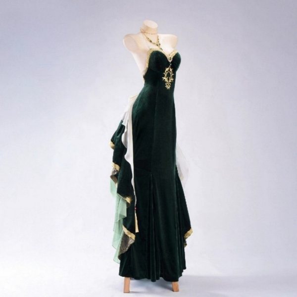 Code Geass C.C. Cosplay – Court Style Dark Green Gown for Women - Image 6